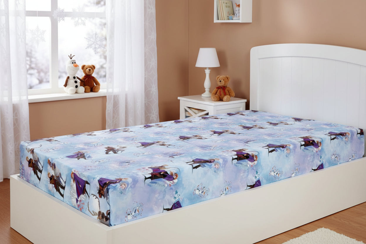 (Précommande) Drap housse 1 personne Reine des neiges