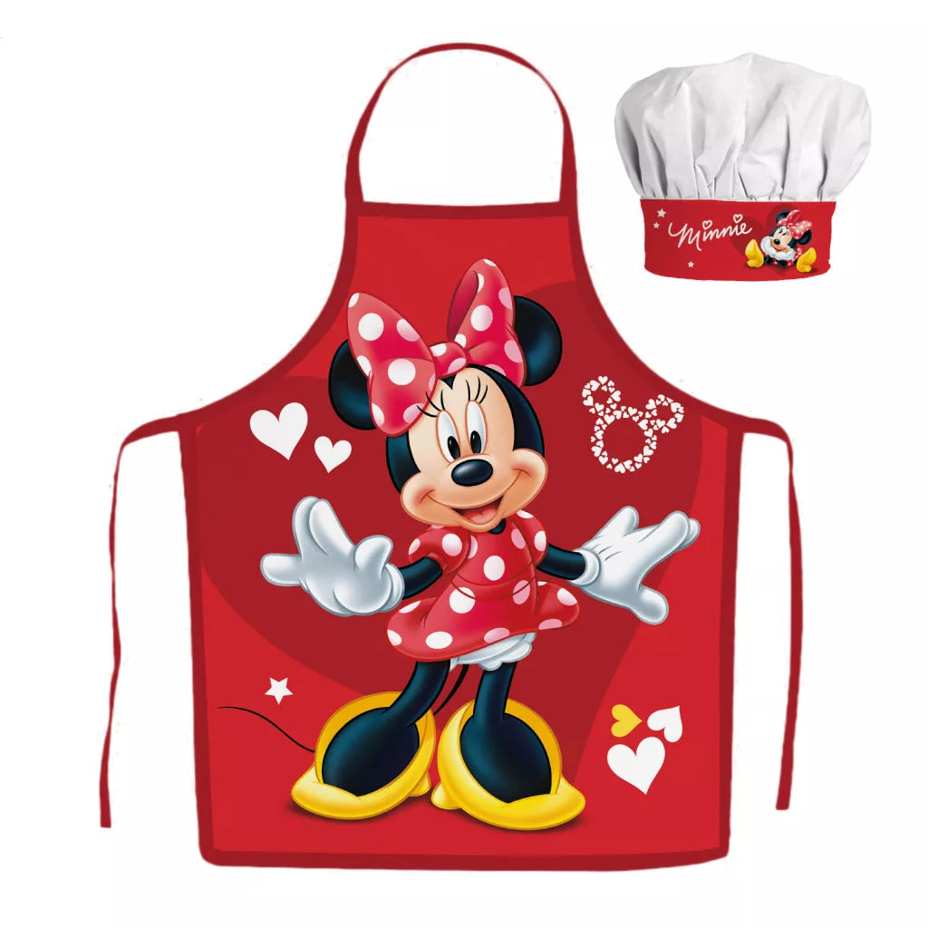 (Précommande)Tablier pour enfant avec toque Minnie