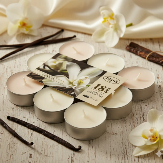 18 bougies plates Vanille