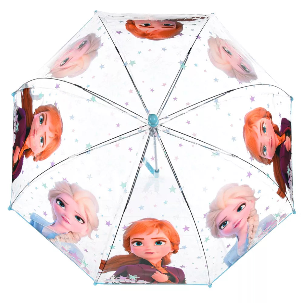 (Précommande) Parapluie transparent enfant Reine des neiges Ø72 cm