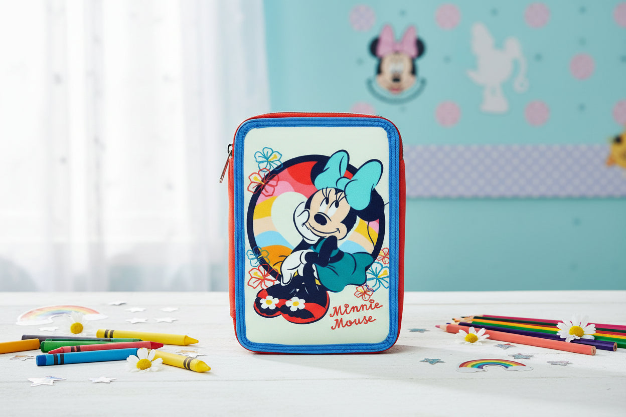 (Précommande) Trousse à crayons remplie Minnie 2 niveaux