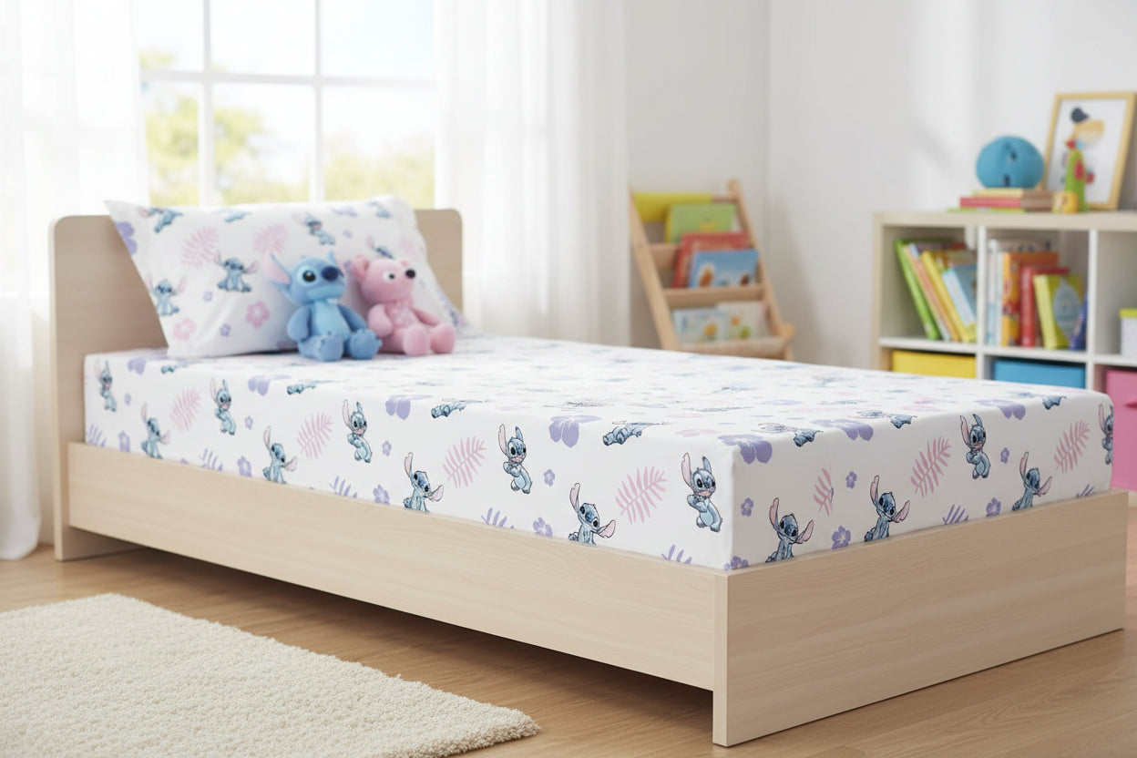 (Précommande) Drap housse 1 personne Stitch