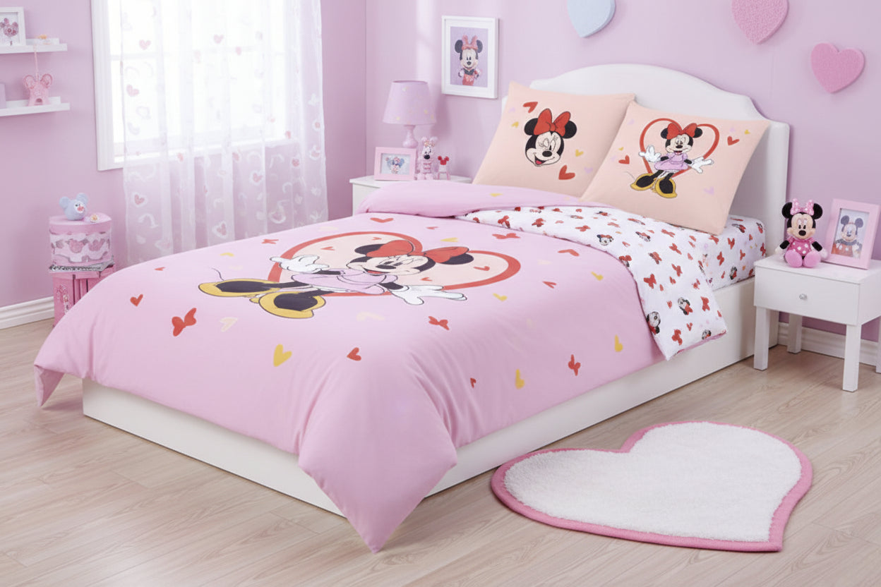 (Précommande) Parure de lit bébé phosphorescente Minnie