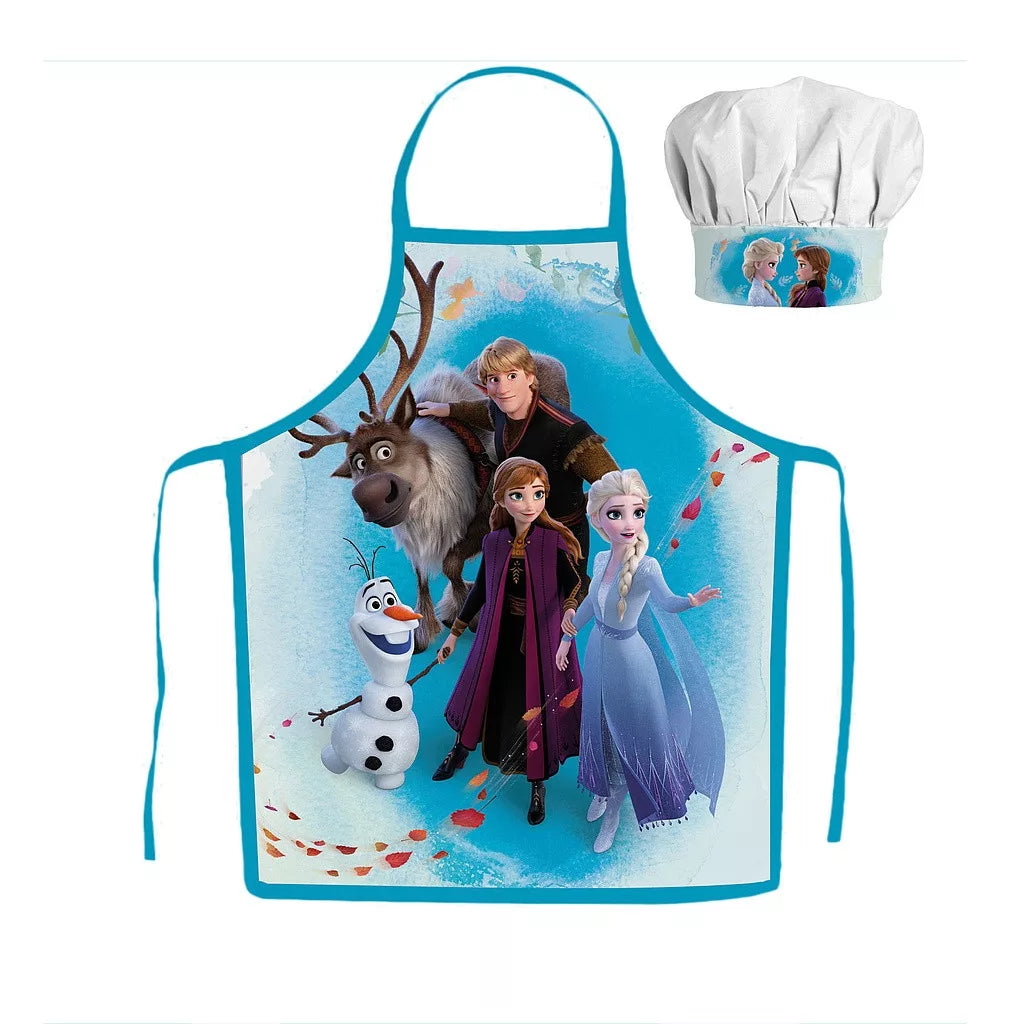 (Précommande)Tablier pour enfant avec toque Reine des neiges