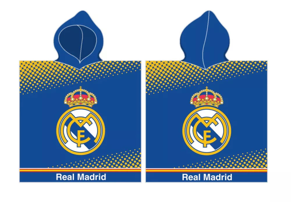 (Précommande) Poncho serviette de plage bleu Real Madrid