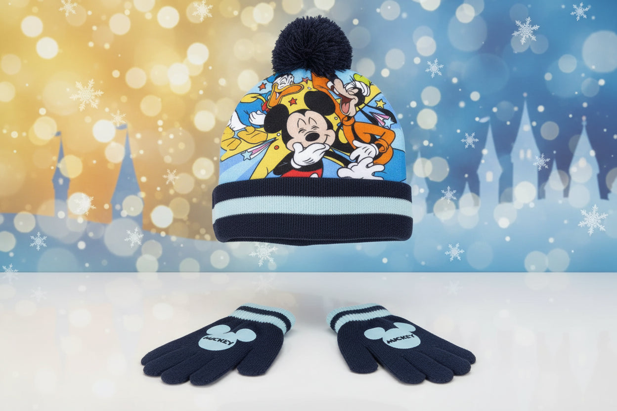 (Précommande) Ensemble bonnet et gants Disney Mickey pour enfants