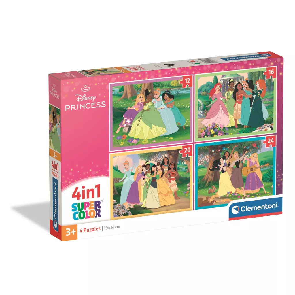 (Précommande) Puzzle 4 en 1 Disney Princesses Clementoni