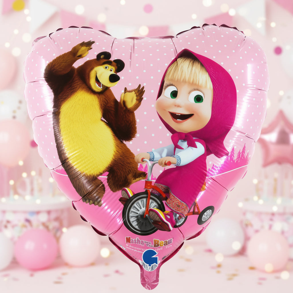 (Précommande) Ballon en aluminium Masha et Mishka 46cm