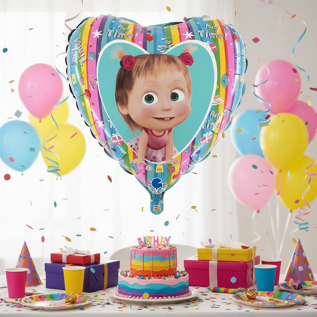 (Précommande) Ballon aluminium Masha et Mishka 46cm