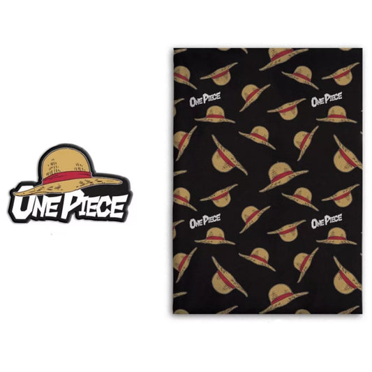 Ensemble couverture polaire et oreiller en forme de chapeau de paille One Piece