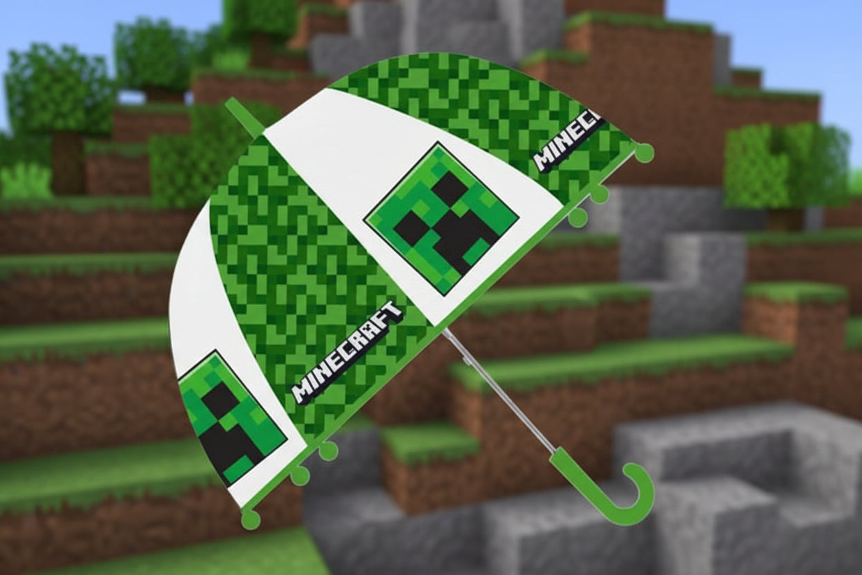 (Précommande) Parapluie semi-automatique transparent Minecraft