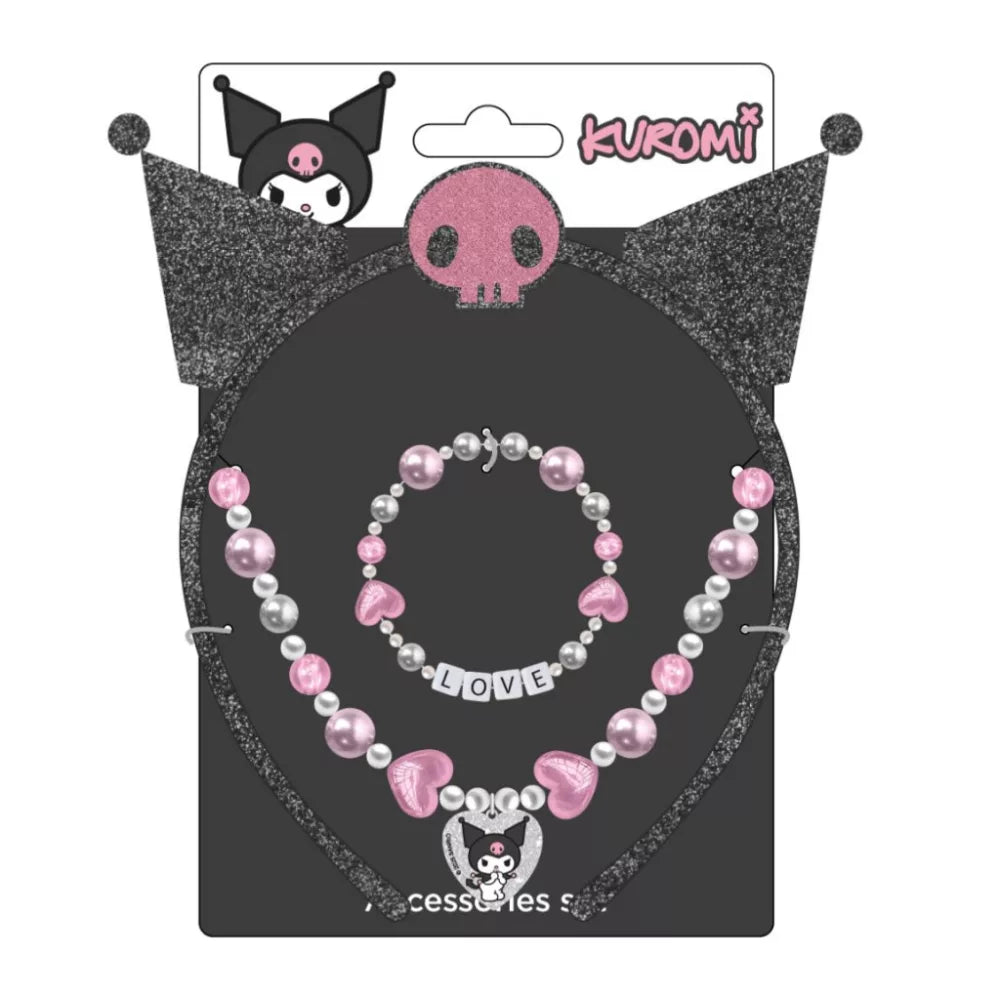 (Précommande) Ensemble de bijoux et serre-tête Hello Kitty Kuromi