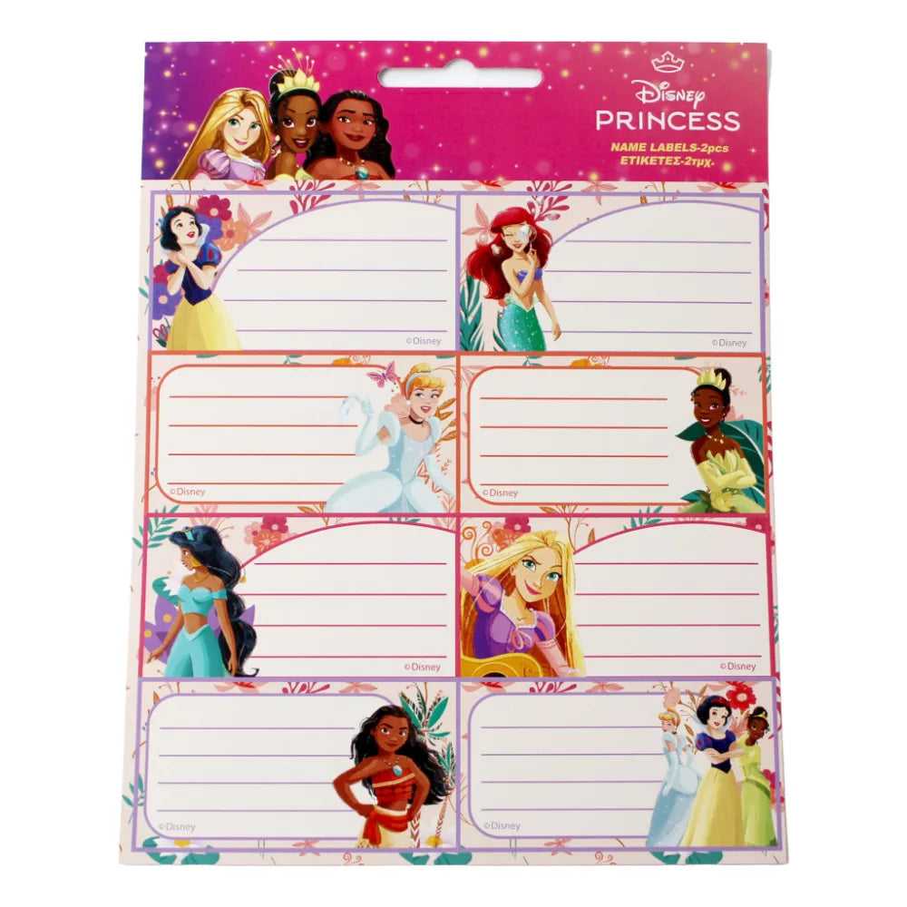 Lot de 16 étiquettes pour cahier - Princesses