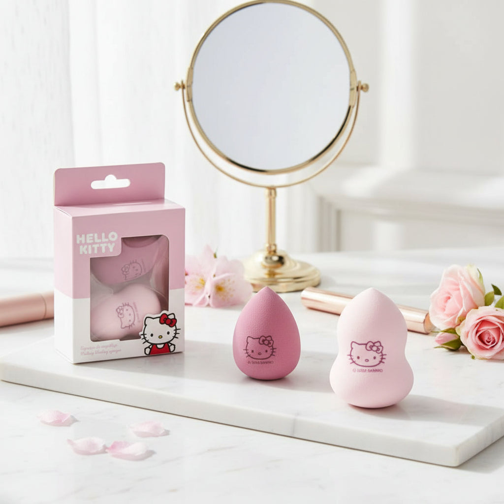 (Précommande) Ensemble d'éponges de maquillage Hello Kitty