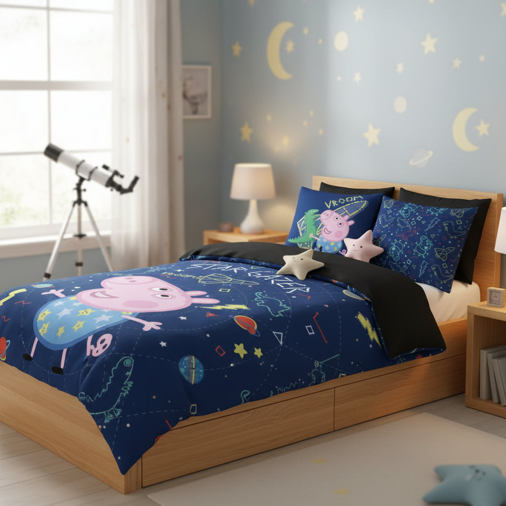 (Précommande) Parure de lit bébé phosphorescente Peppa pig