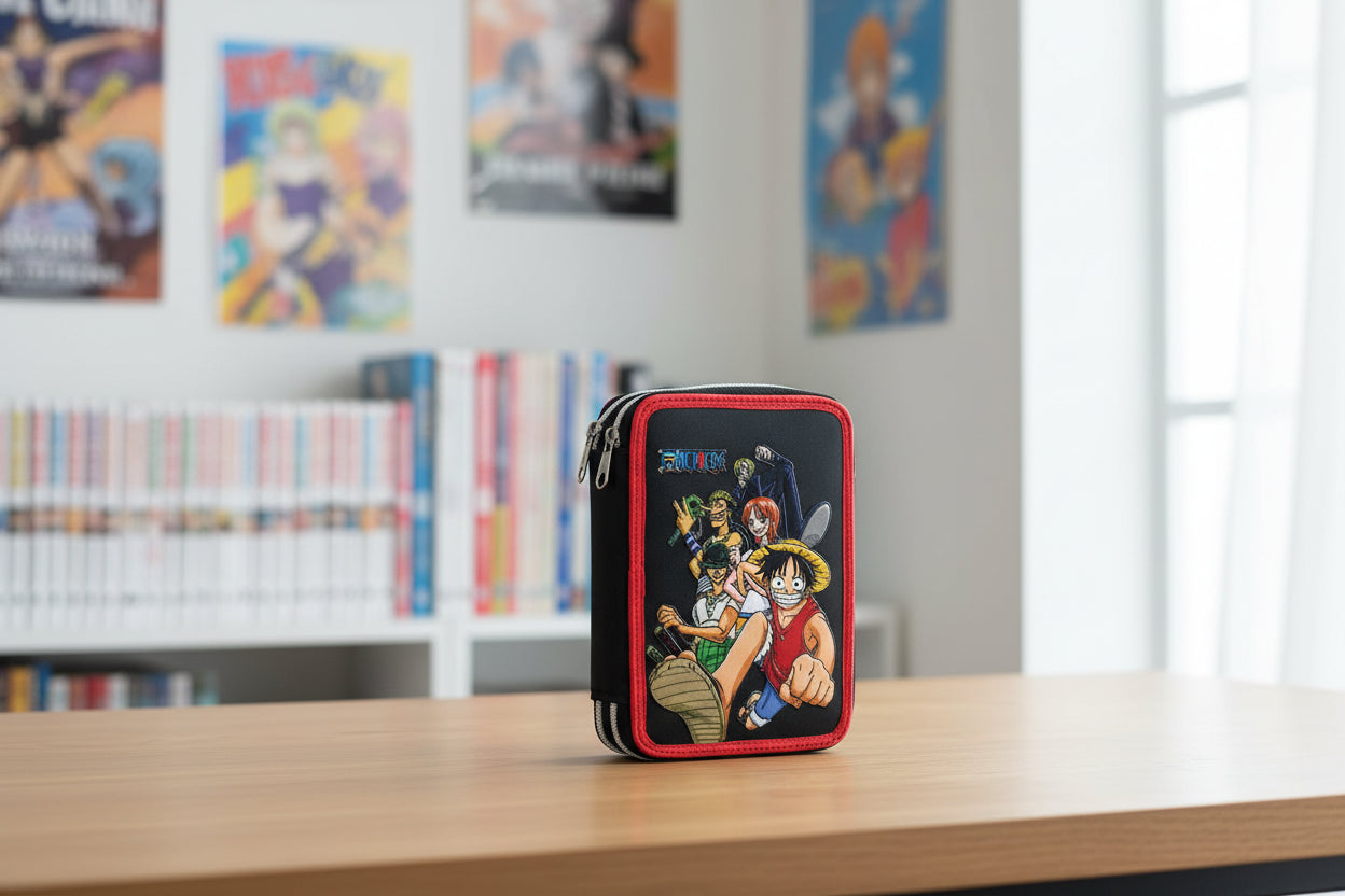 (Précommande) Trousse à crayons à 2 niveaux remplie de One Piece