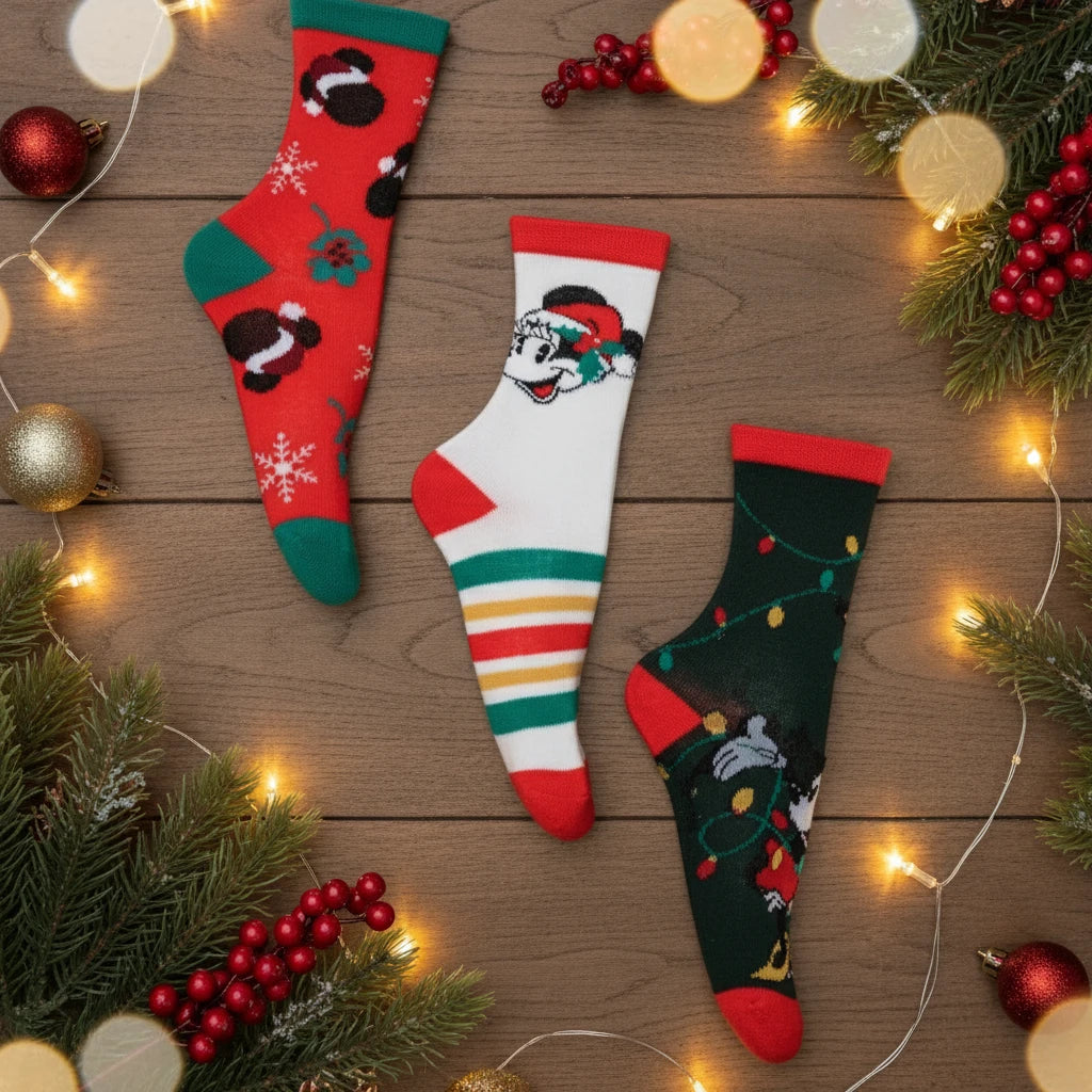 (Précommande) Chaussettes de Noël Disney Minnie pour femmes 39/41