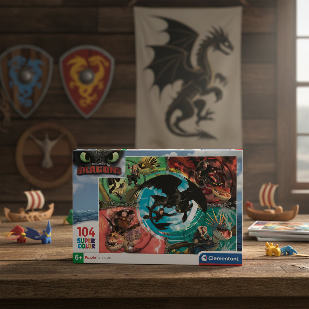 (Précommande) Puzzle Clementoni de 104 pièces Dragons