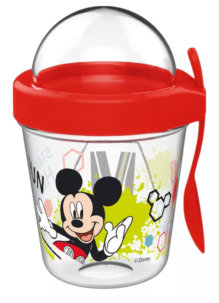 Gobelet à collation avec couvercle et cuillère Mickey