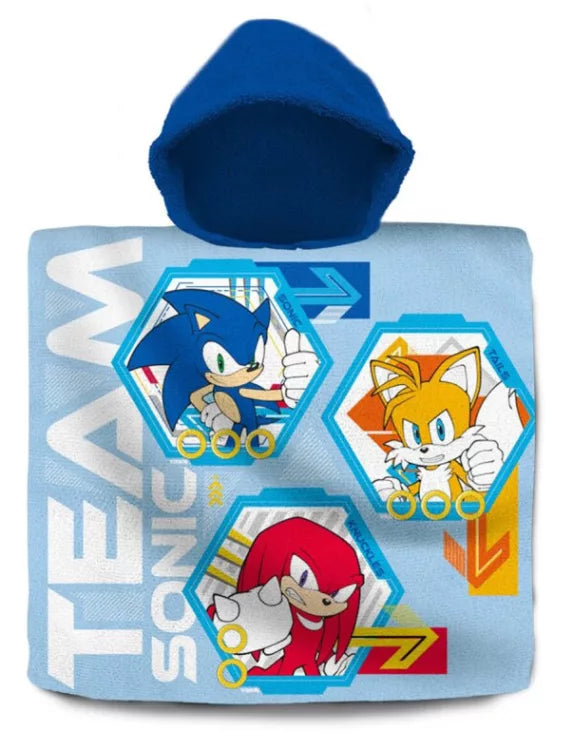 Poncho serviette de plage Sonic