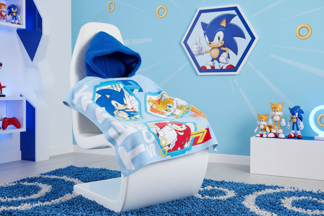 (Précommande) Poncho serviette de plage Sonic