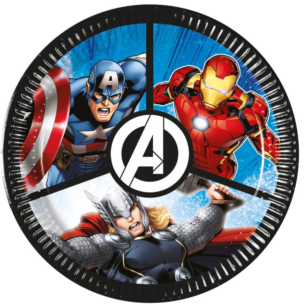 Assiettes en carton Avengers 20cm