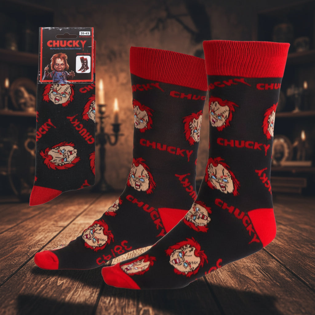 (Précommande) Chaussettes longues pour adultes Chucky Head 38/45