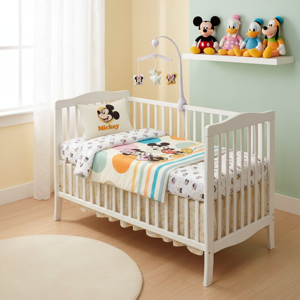 (Précommande) Parure de lit bébé Mickey et Minnie