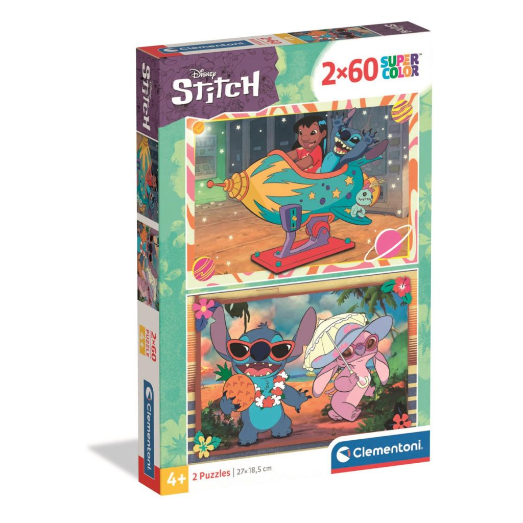 (Précommande) Puzzle Disney Lilo et Stitch Vacances Galactiques 2x60 pièces Clementoni