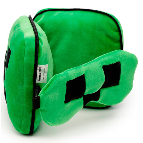 Oreiller de voyage Minecraft Relaxeazzz avec masque pour les yeux