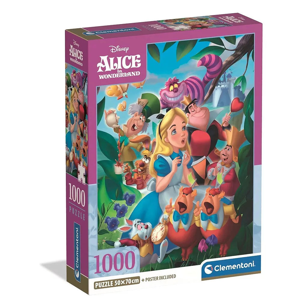 (Précommande) Alice au pays des merveilles Puzzle compact 1000 pièces + poster Clementoni