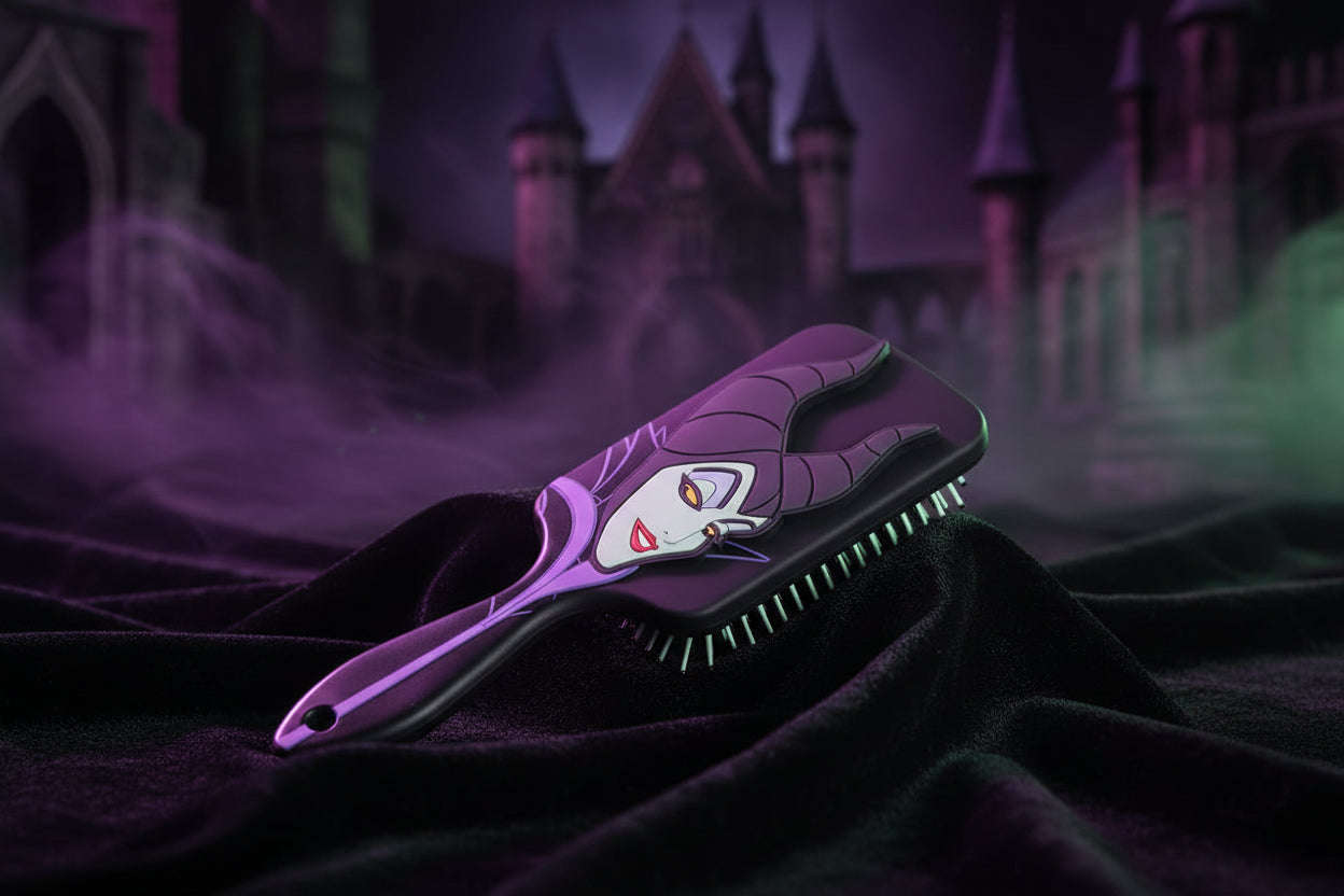 (Précommande) Brosse à cheveux 3D noire Disney Villains 23,5 cm