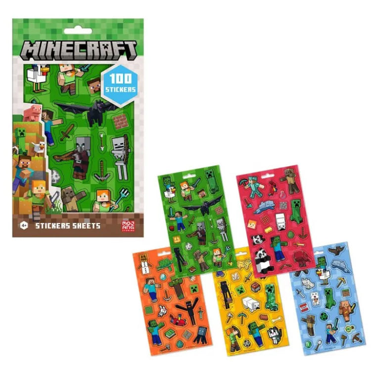Ensemble d'autocollants Minecraft 100 stickers