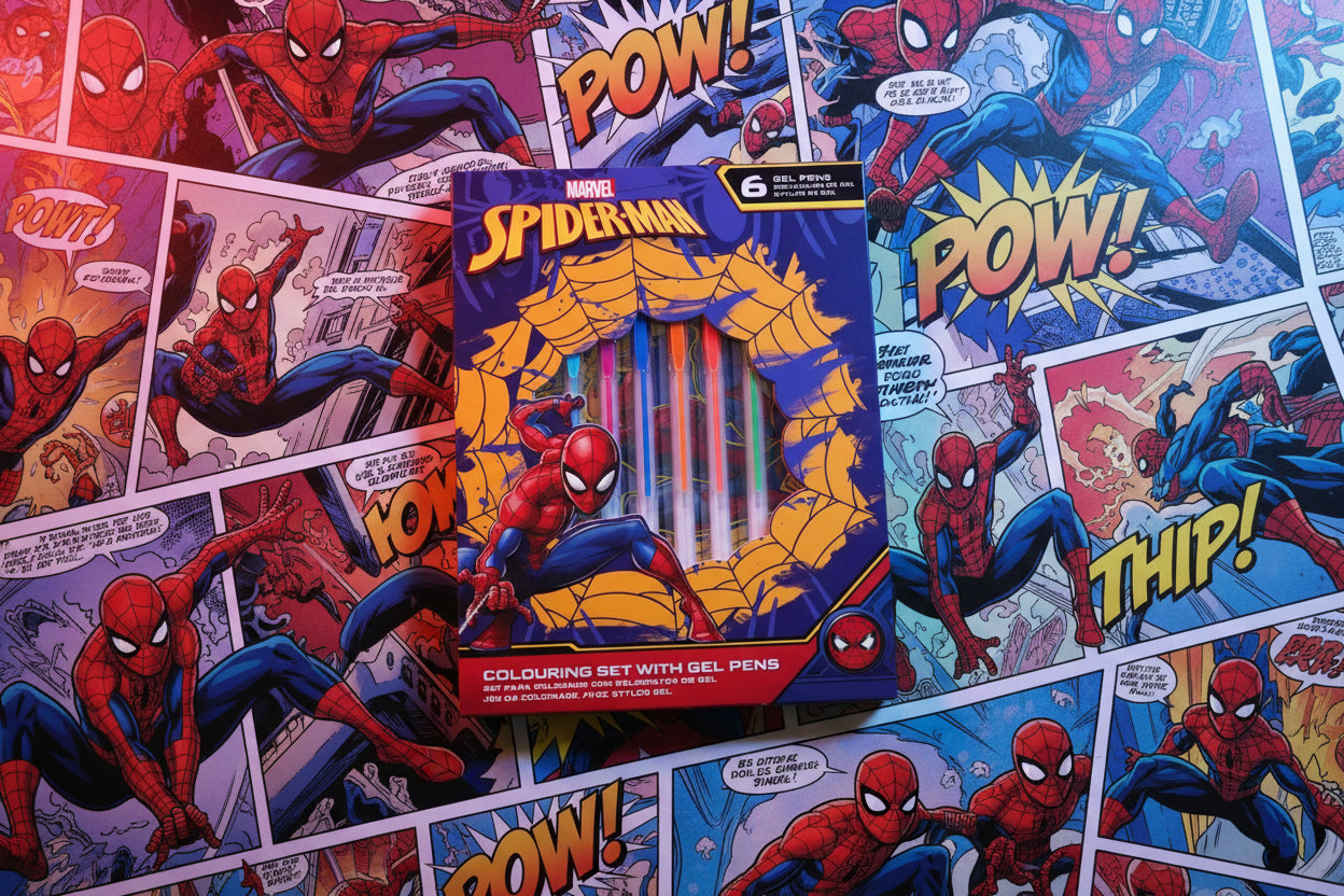(Précommande) Ensemble de carnets et stylos gel Spiderman