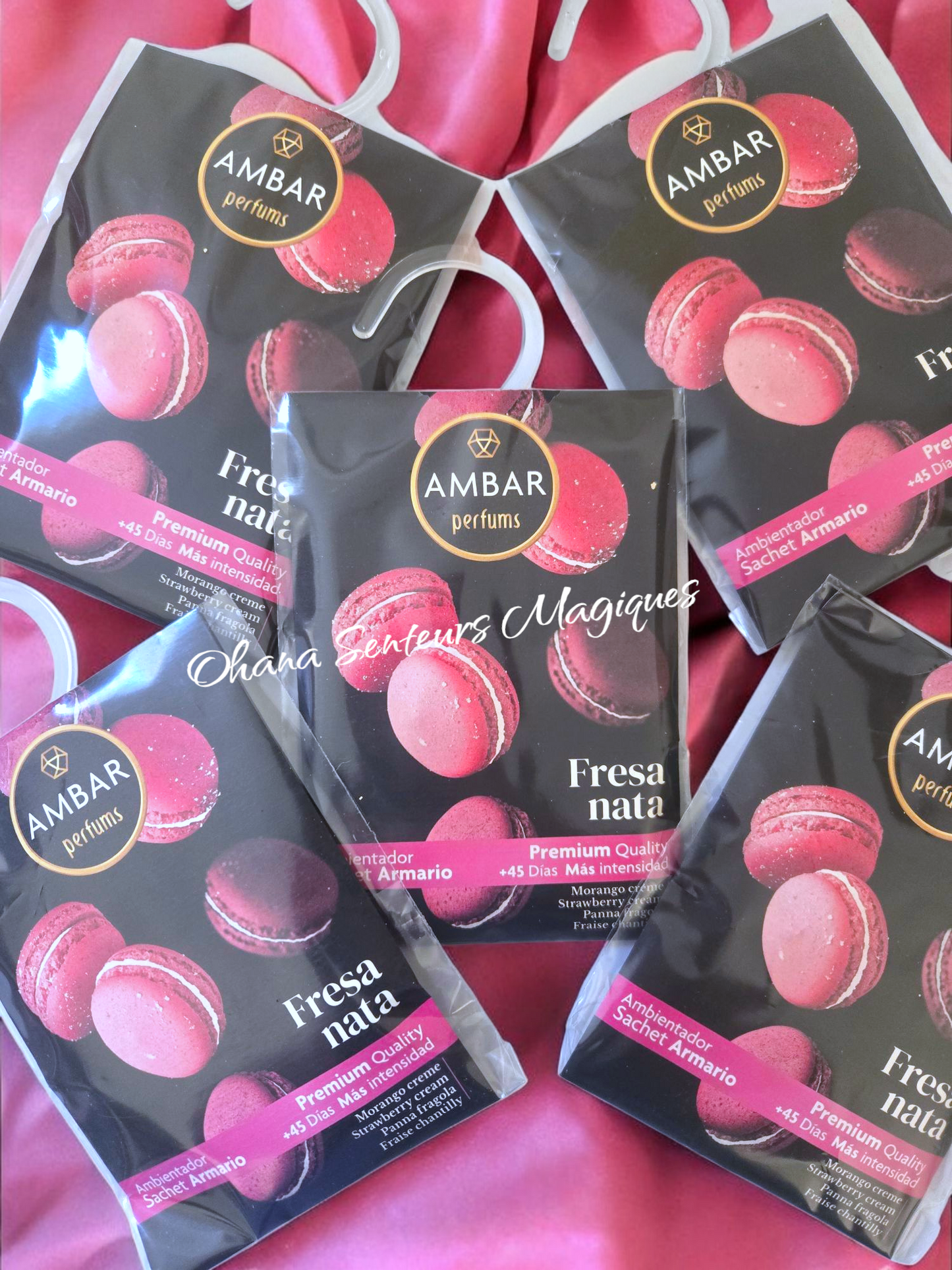 Parfum d'ambiance penderie - Fraise/Chantilly