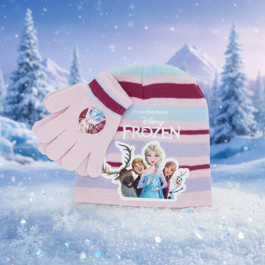 (Précommande) Ensemble bonnet et gants pour enfants Reine des neiges