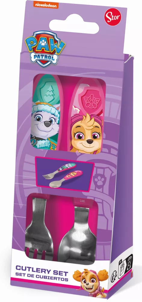 Ensemble de couverts ergonomiques en métal Pat Patrouille - 2 pièces