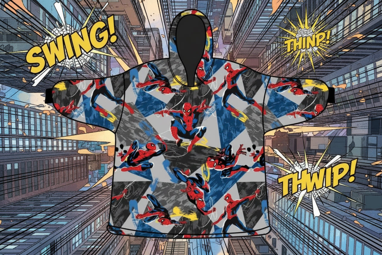 (Précommande) Poncho couverture polaire Spiderman 7-14 ans