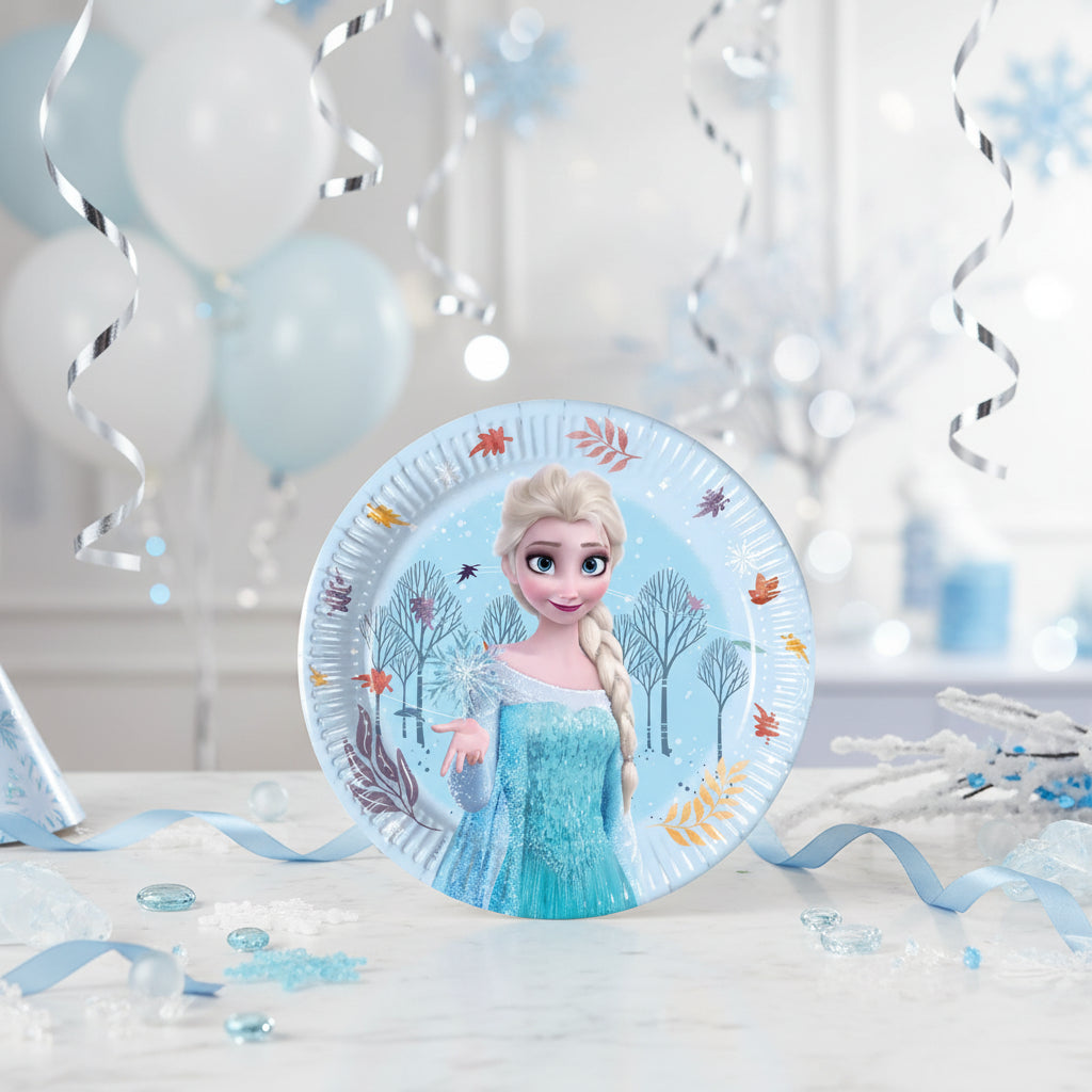 (Précommande) Assiettes en carton Reine des neiges 20 cm