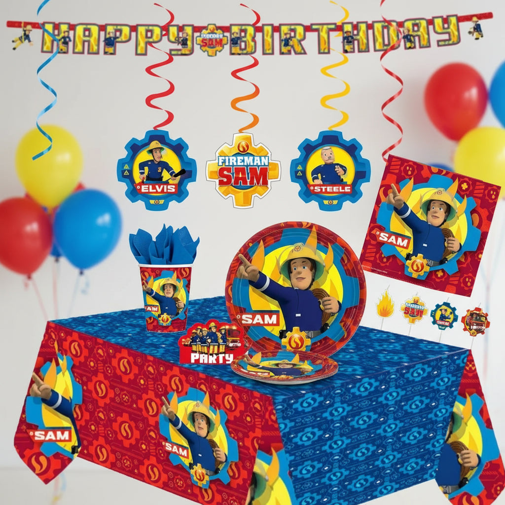 (Précommande) Set de fête Sam le Pompier 64 pièces