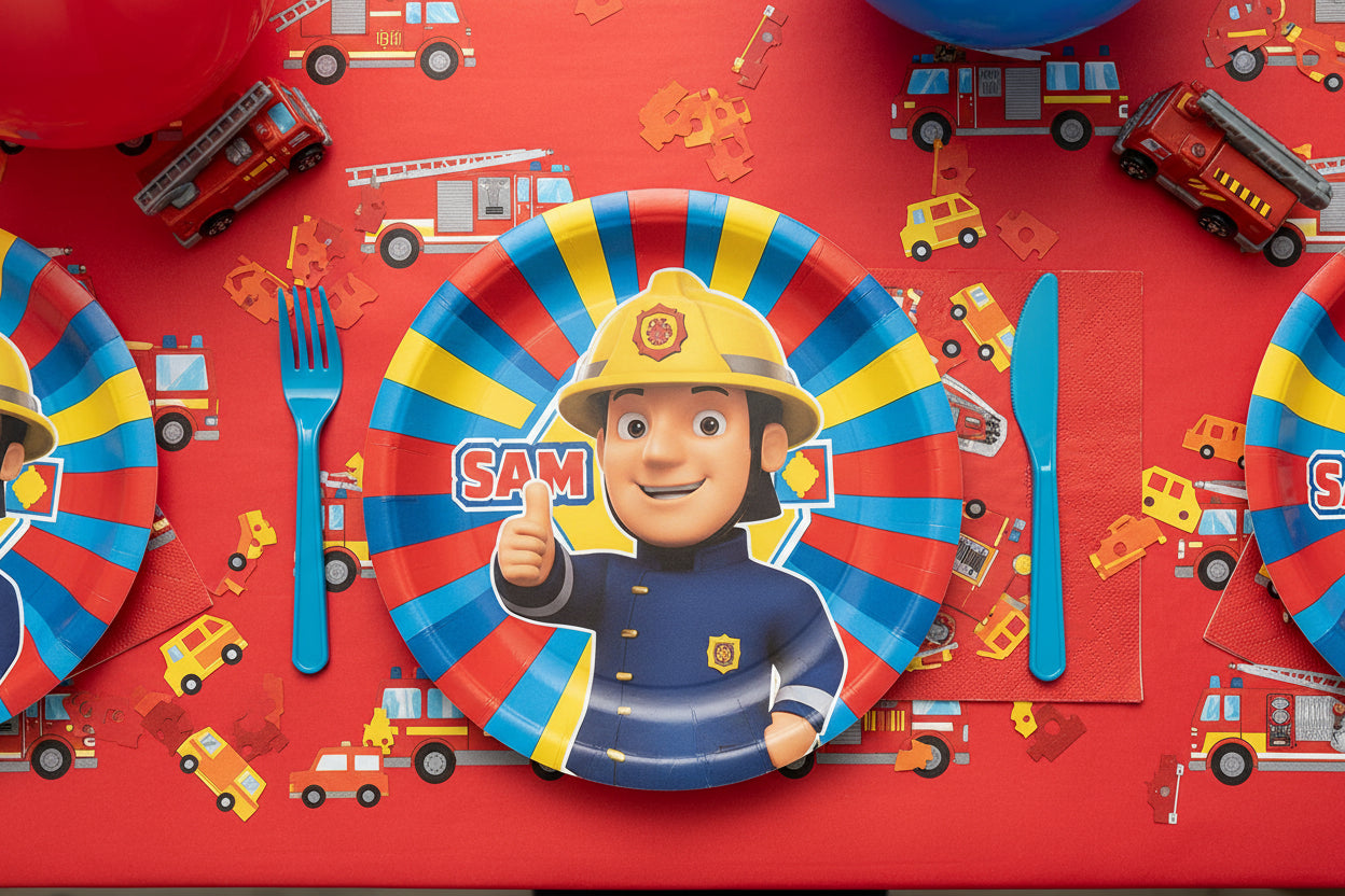 (Précommande) Assiettes en carton Sam le pompier 23cm