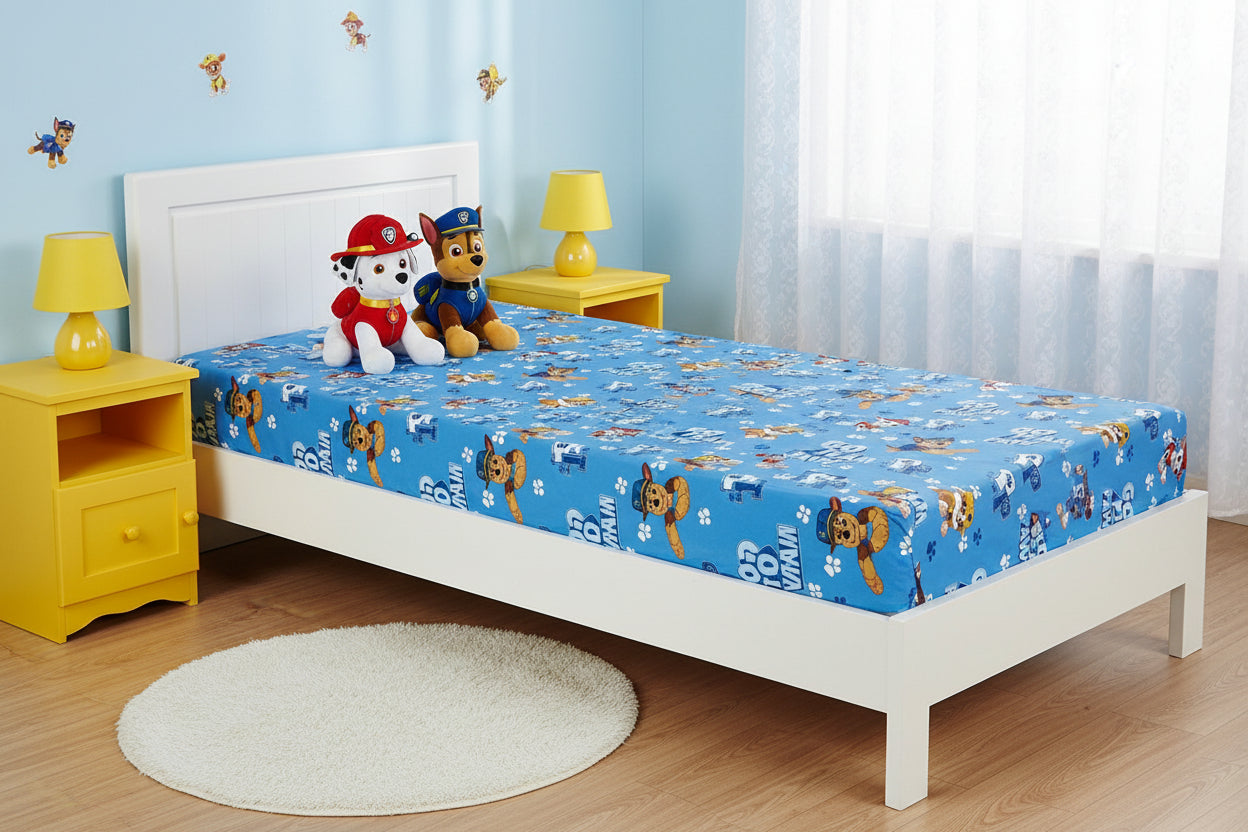 (Précommande) Drap housse 1 personne Pat Patrouille