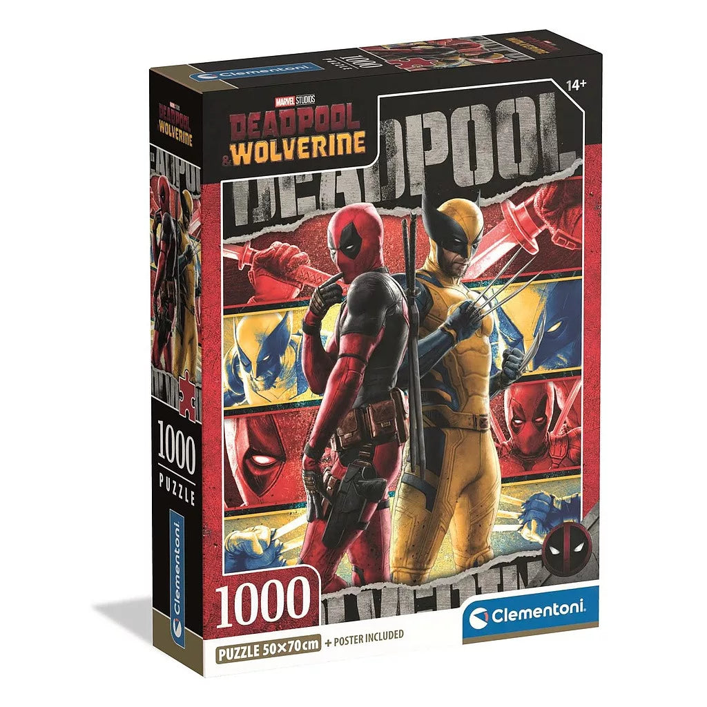 (Précommande) Deadpool Wolverine et puzzle compact 1000 pièces + poster inclus Clementoni