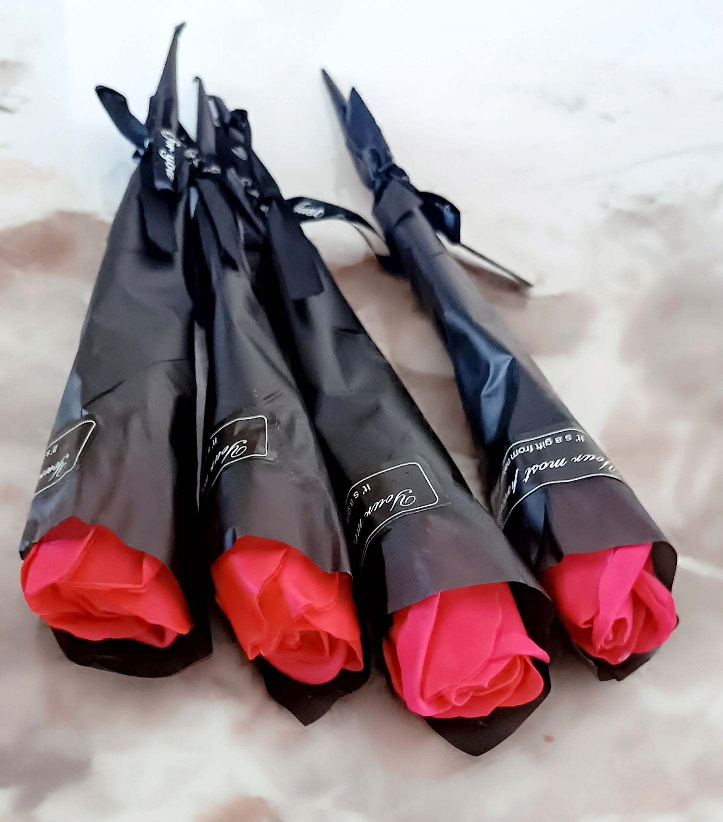 Bouquet de rose de savon rouge