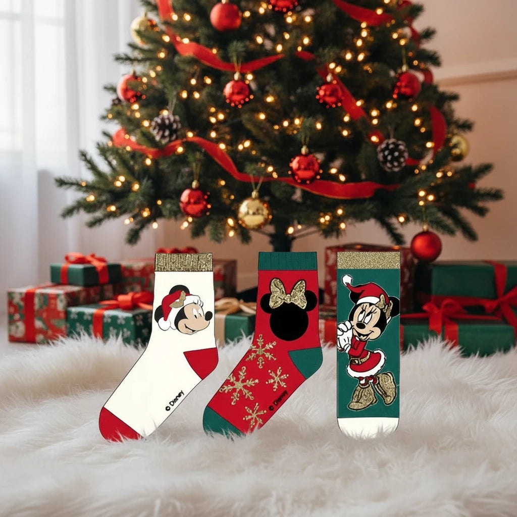 (Précommande) Chaussettes de Noël pour enfants Minnie