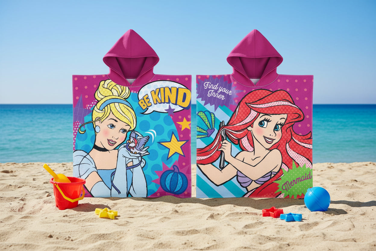 (Précommande) Serviette de plage poncho Disney Princesses