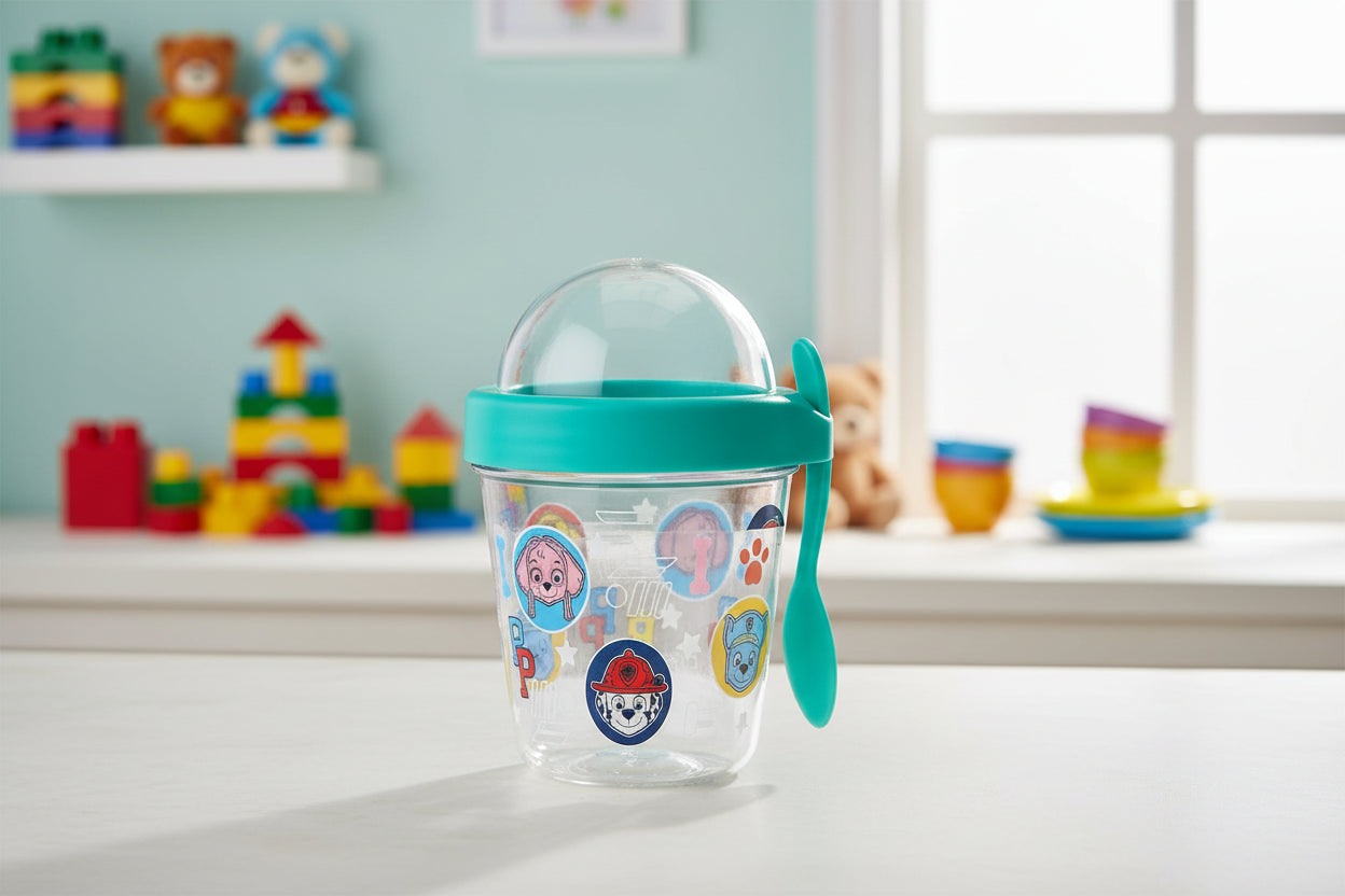 (Précommande) Gobelet à collation avec couvercle et cuillère Pat patrouille