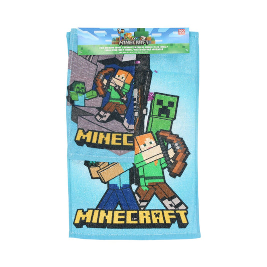 Lot 2 serviettes mains/visages - Minecraft