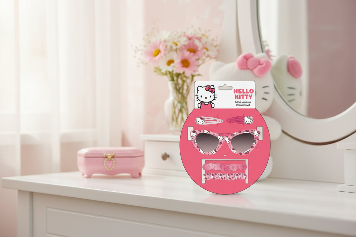 (Précommande) Ensemble de lunettes de soleil et d'accessoires pour cheveux Hello Kitty