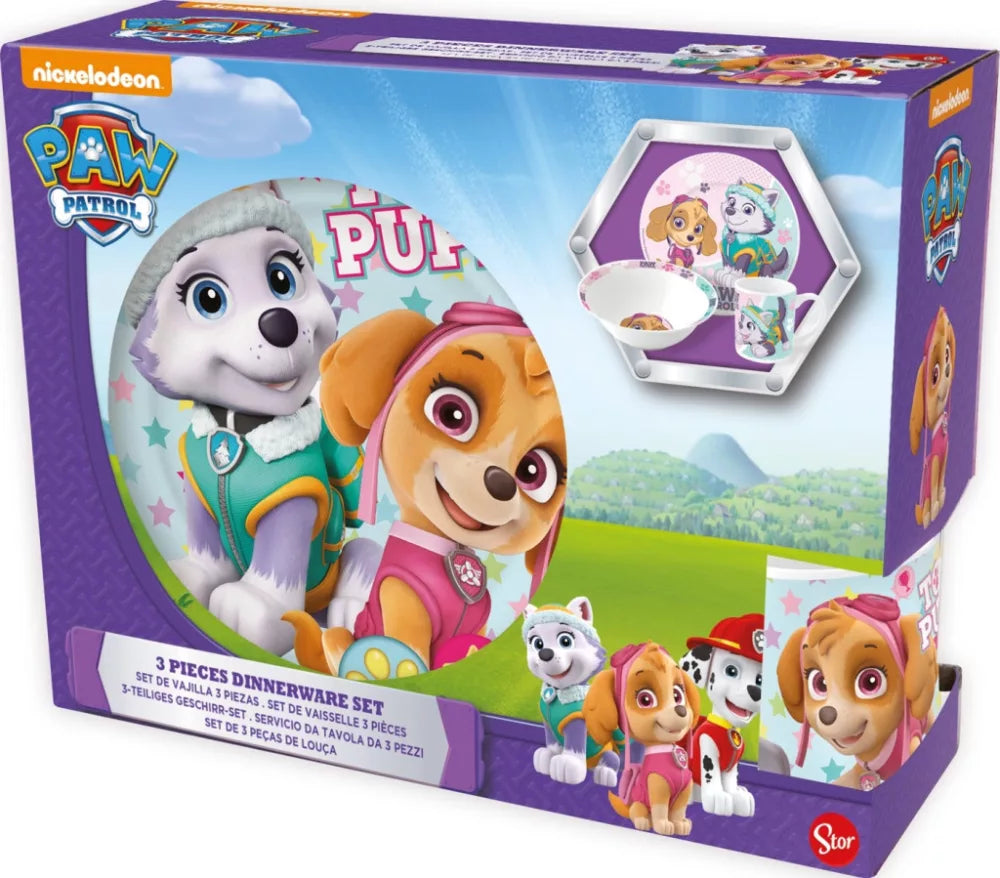 Coffret vaisselle en porcelaine - Pat patrouille